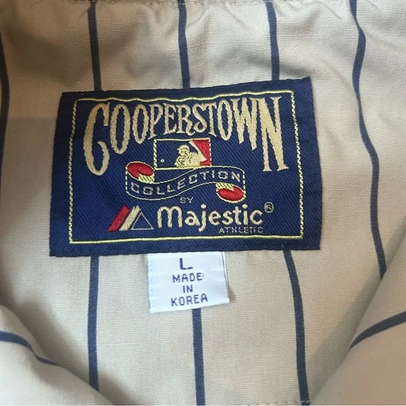 Chicago Cubs Majestic Cooperstown Collection Pinstripe Jacket Mens Size Large - Picture 6 of 16